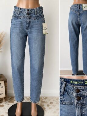NWT Cruel Denim Quinn Jeans Women’s 31x31 High Rise Relaxed Tapered Western